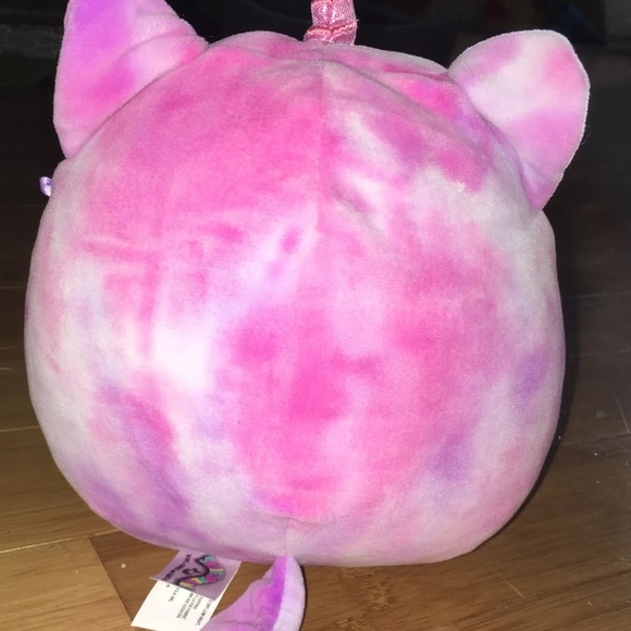 Rainbow CALI Unicorn Cat Caticorn 8 inch Squishmallow Plush Toy Pillow Tie Dyed - Picture 2 of 4